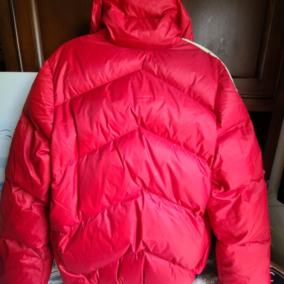 GUCCI Nylon Multicolor with Floral Stripe Puffer Jacket W/ Logo Patch - Picture 8 of 16